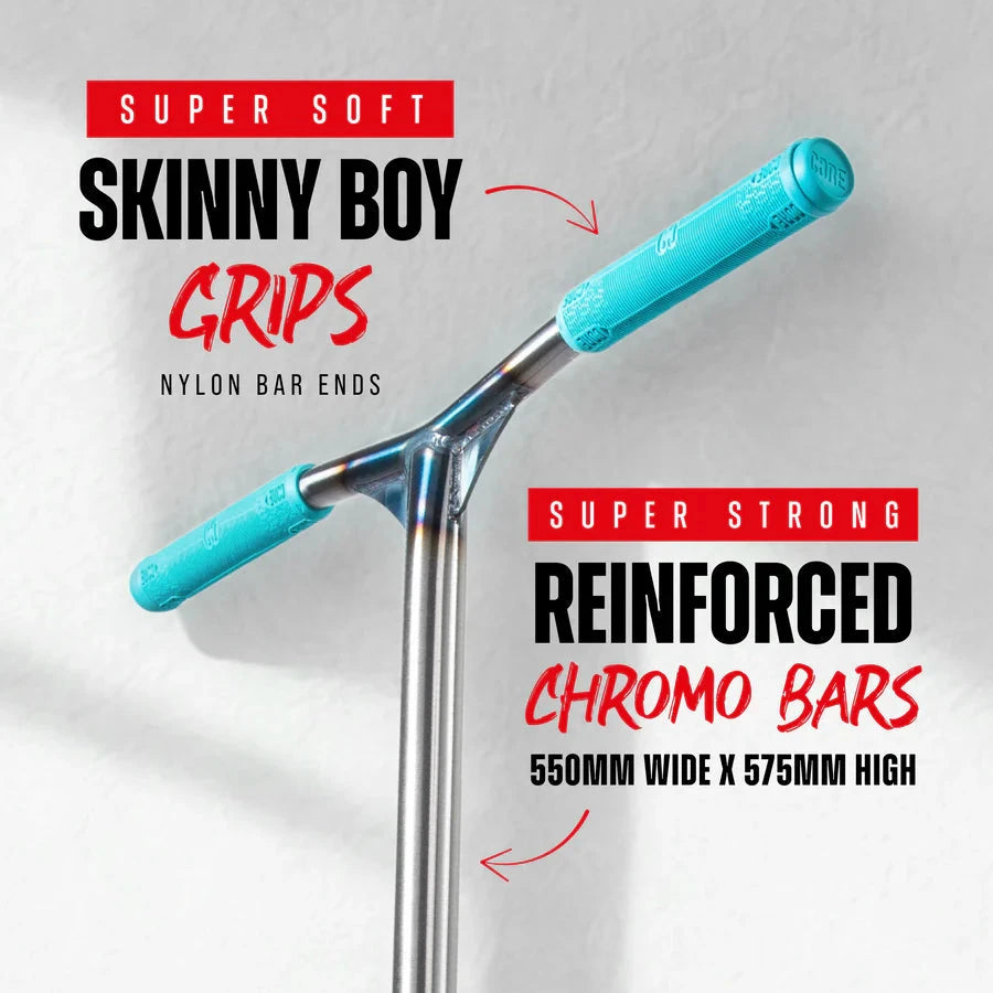 CORE CG1 Complete Stunt Scooter, Raw/Teal Complete Scooters CORE 