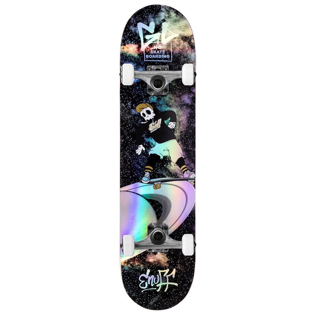 Enuff Skully Hologram Complete Skateboard, Black Complete Skateboards Enuff 7.75" x 31.5" 