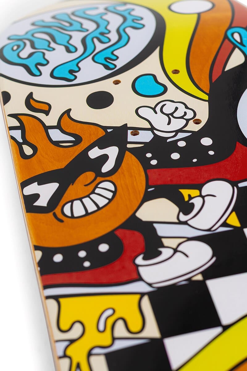 Enuff Designer Meltworld Confused Skateboard Deck, 8" Skateboard Deck Enuff 