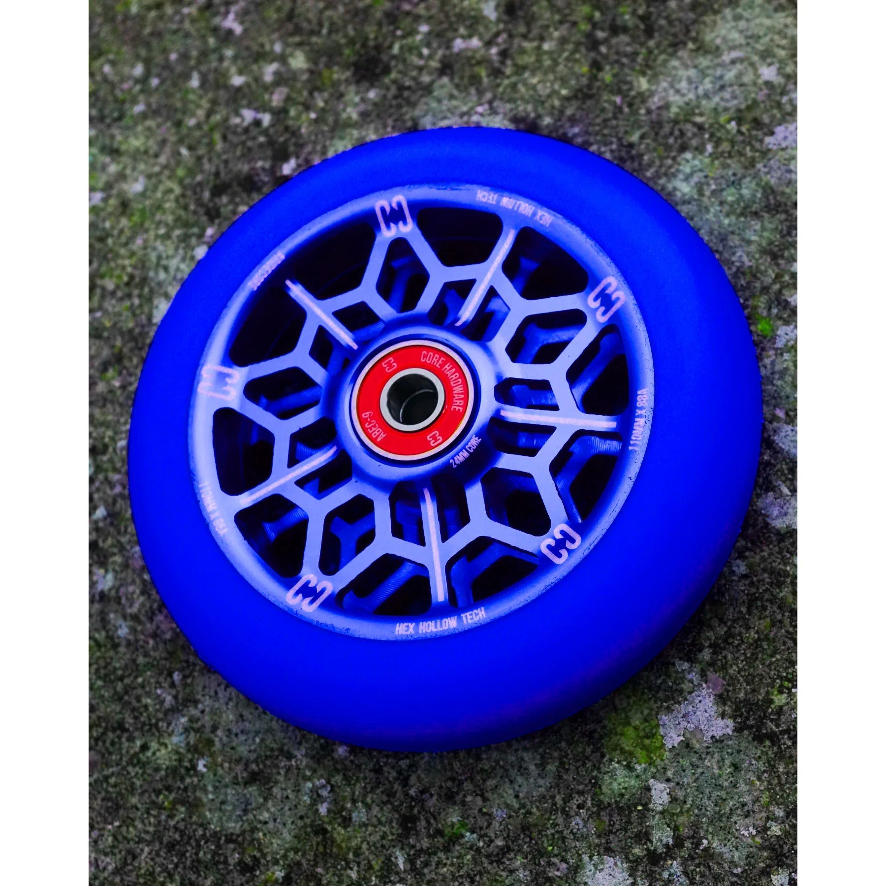 CORE Hex Hollow Stunt Scooter Wheel 110mm – Navy Scooter Wheels CORE 