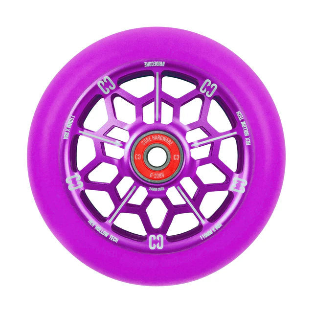 CORE Hex Hollow Stunt Scooter Wheel 110mm – Purple Scooter Wheels CORE 