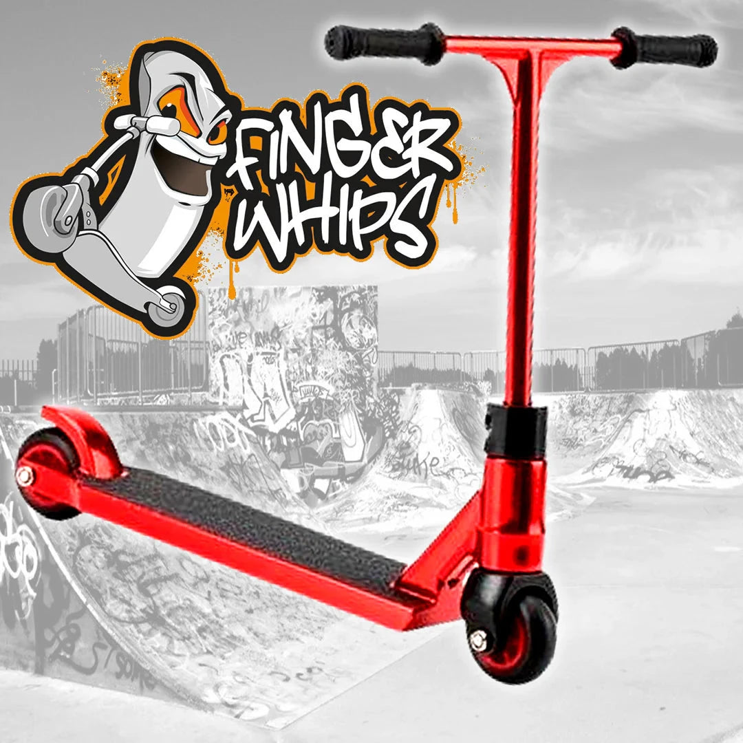 Finger Whips Finger Scooter, Red Chrome Accessories Finger Whips 
