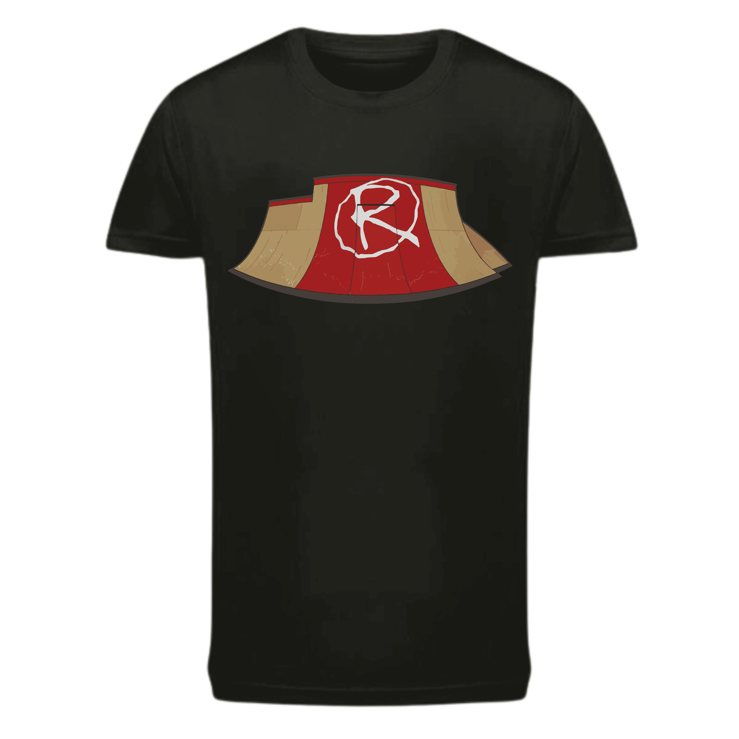Rampworx "Big R" Performance T-Shirt, Black Clothing Rampworx Skatepark 