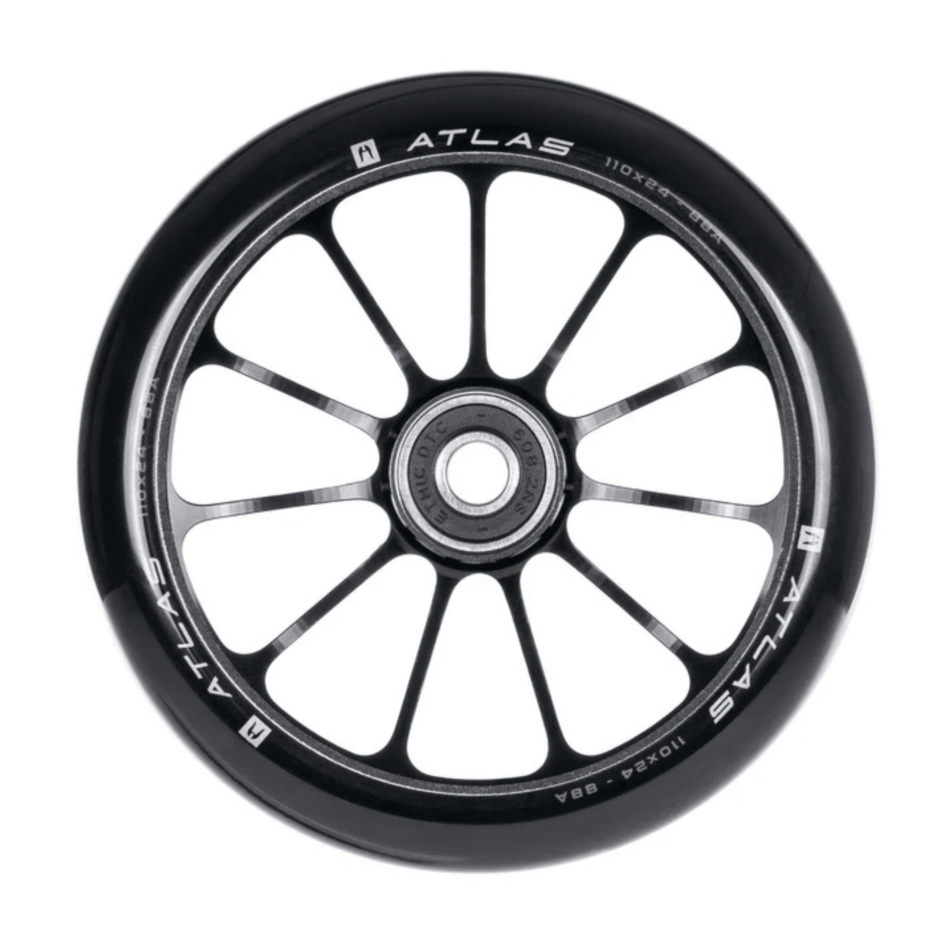 Ethic Atlas Scooter Wheel 110mm, Black/Black Scooter Wheels Ethic DTC 