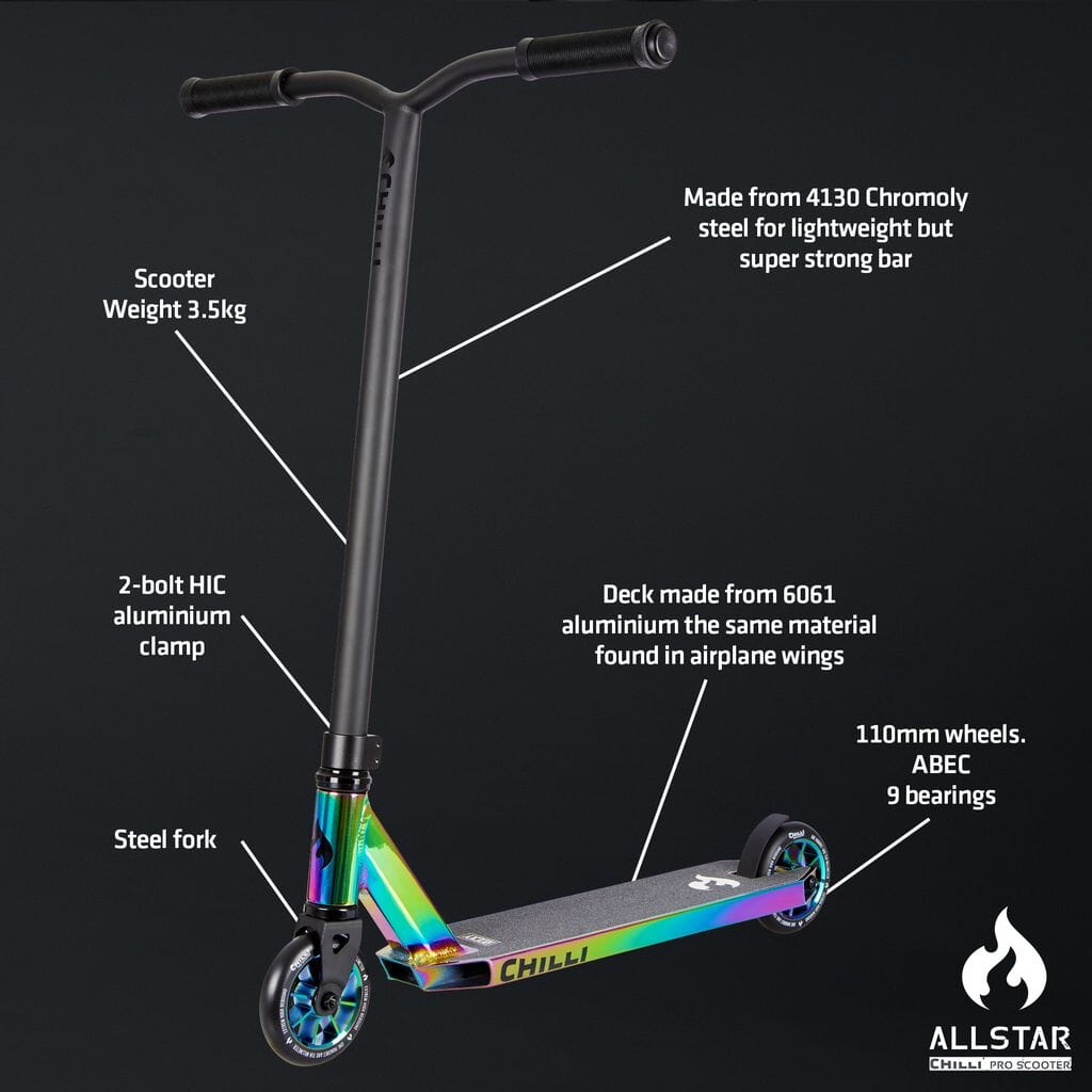 Chilli Rocky Complete Stunt Scooter, Neochrome Complete Scooters Chilli 