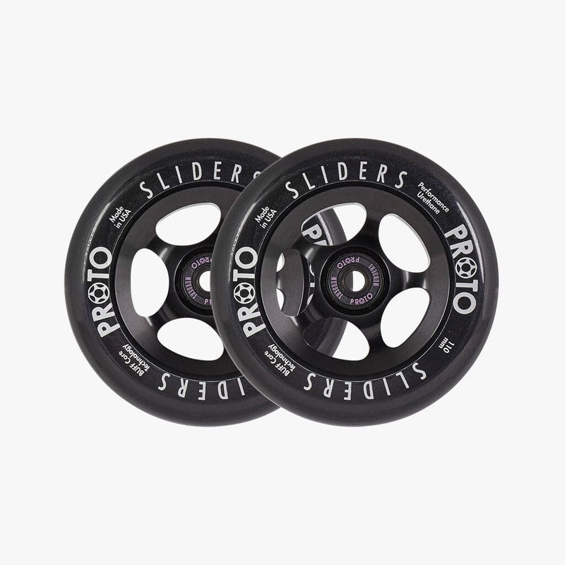 Proto Full Core Sliders Pro Scooter Wheels, 2-Pack - Black Scooter Wheels Proto 