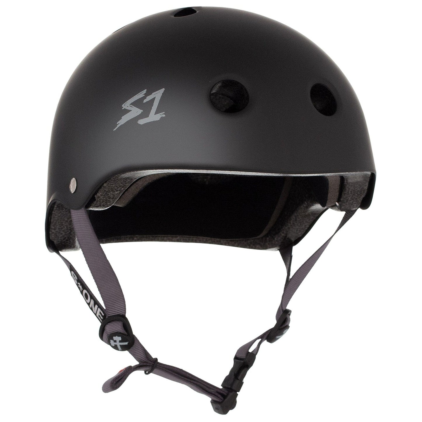 S-ONE Lifer Helmet, Matt Black/Grey Straps Protection S-ONE 