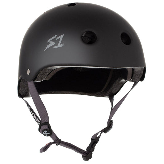 S-ONE Lifer Helmet, Matt Black/Grey Straps Protection S-ONE 