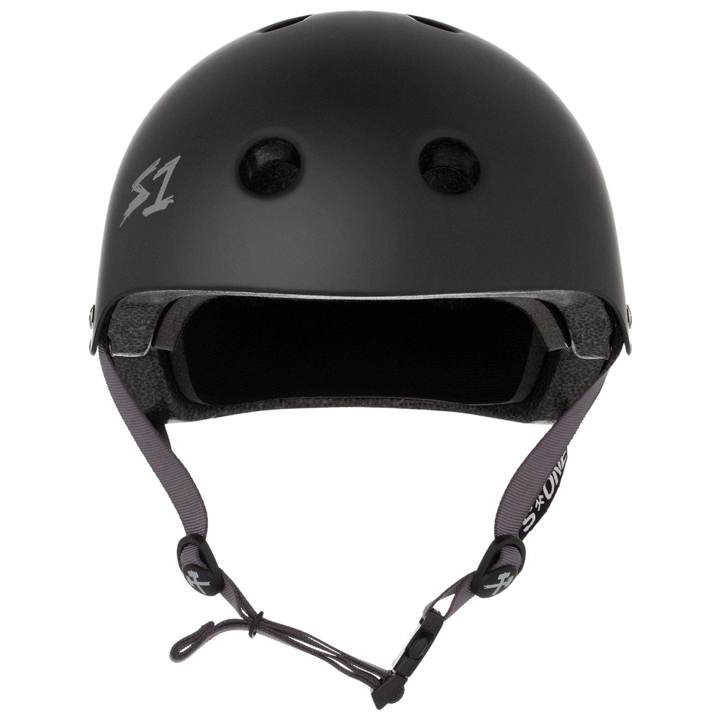 S-ONE Lifer Helmet, Matt Black/Grey Straps Protection S-ONE Small 