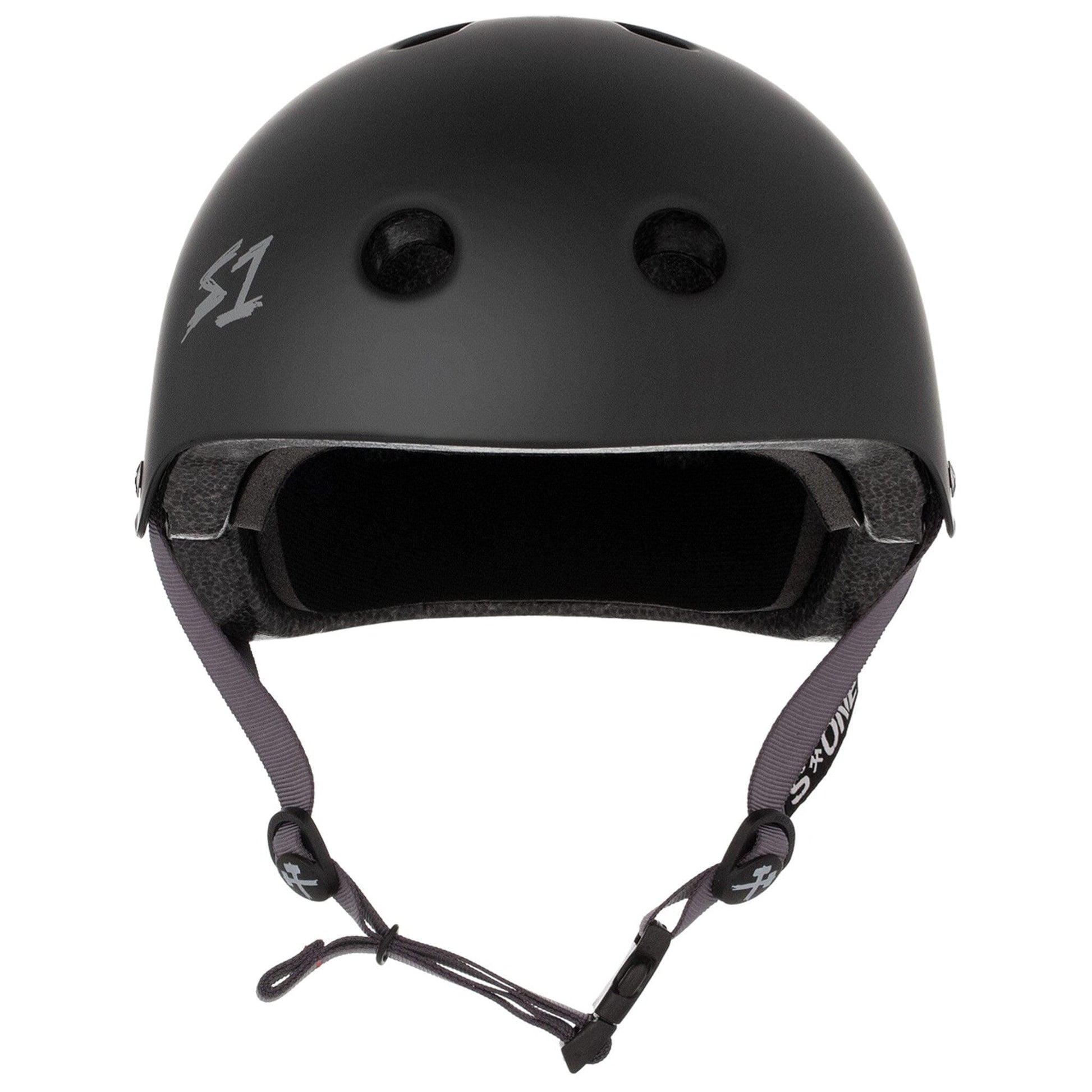 S-ONE Lifer Helmet, Matt Black/Grey Straps Protection S-ONE Small 