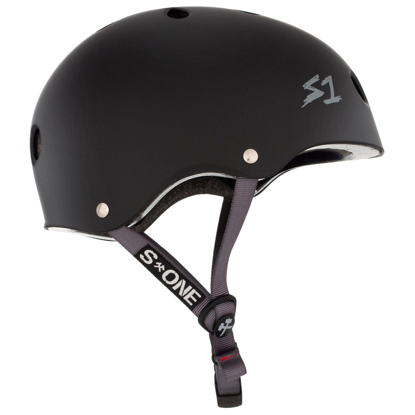 S-ONE Lifer Helmet, Matt Black/Grey Straps Protection S-ONE 