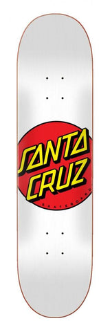 Santa Cruz Classic Dot Skateboard Deck 8", White