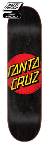 Santa Cruz Classic Dot Skateboard Deck 8.25", Black