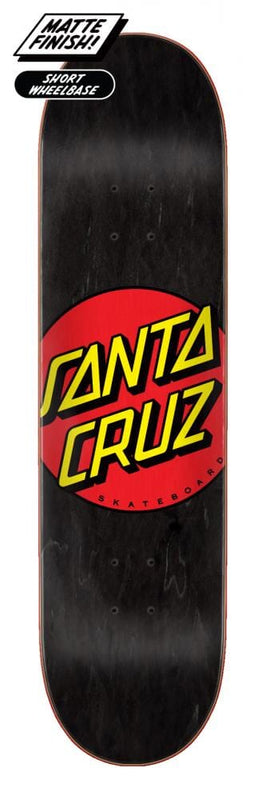 Santa Cruz Classic Dot Skateboard Deck 8.25", Black Skateboard Deck Santa Cruz 
