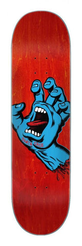 Santa Cruz Screaming Hand Skateboard Deck 8", Red