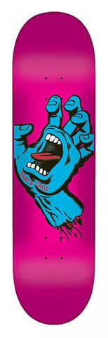 Santa Cruz Screaming Hand Skateboard Deck 7.8", Pink
