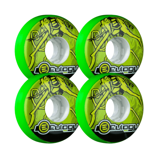 Eulogy Eric Schrijn Retro Aggressive Skate Wheels, Retro (4-Pack) - 58mm/89a Aggressive Skates Undercover 