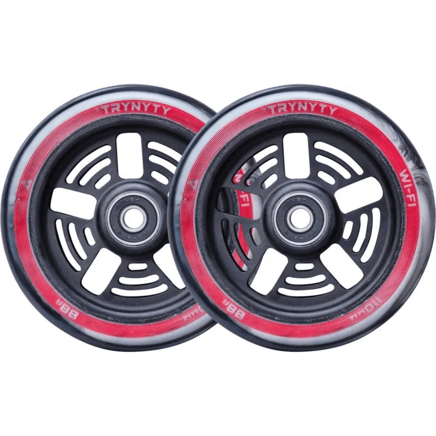 Trynyty Wi-Fi 110mm Pro Scooter Wheels, Black Scooter Wheels trynyty 