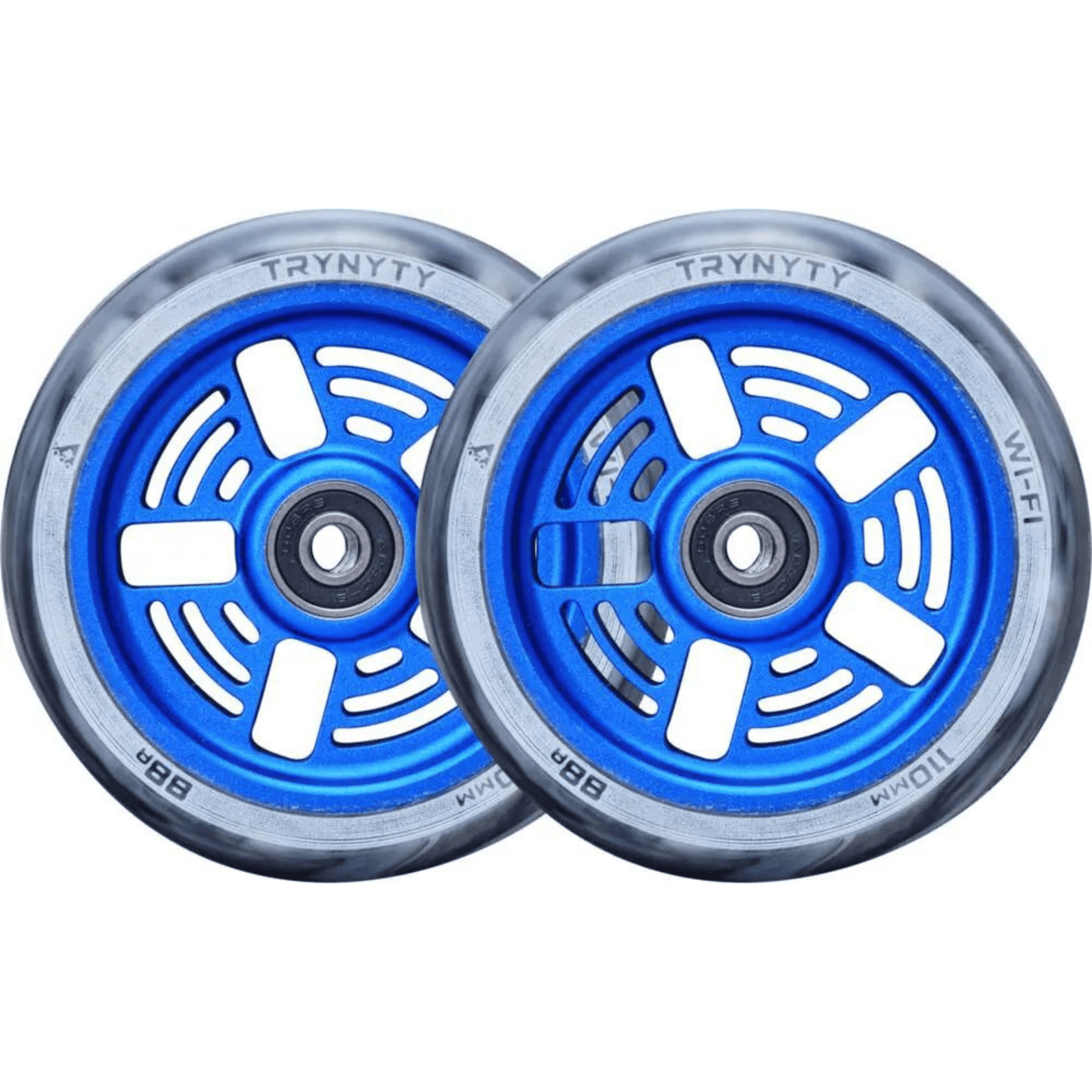 Trynyty Wi-Fi 110mm Pro Scooter Wheels, Blue Scooter Wheels trynyty 