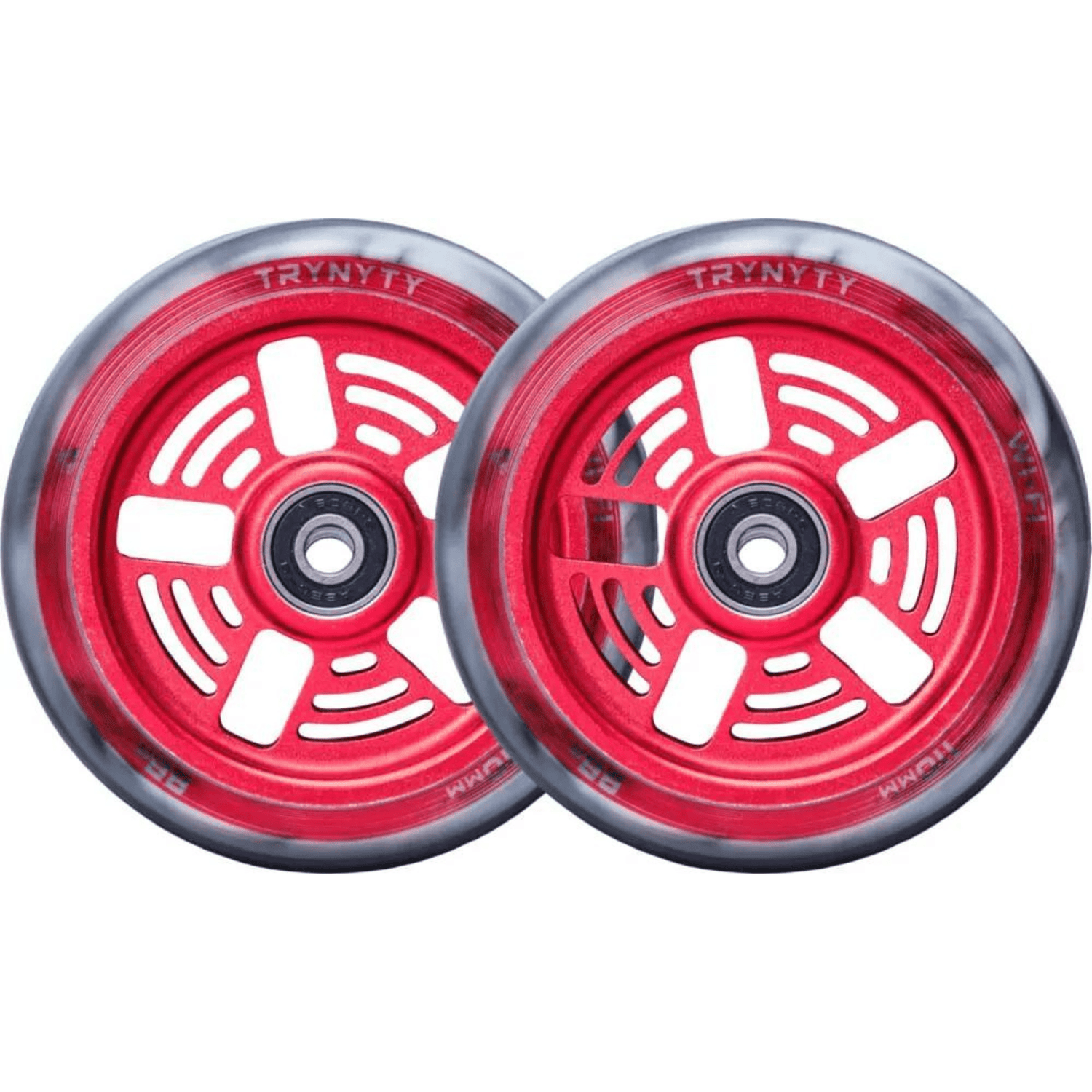 Trynyty Wi-Fi 110mm Pro Scooter Wheels, Red Scooter Wheels trynyty 