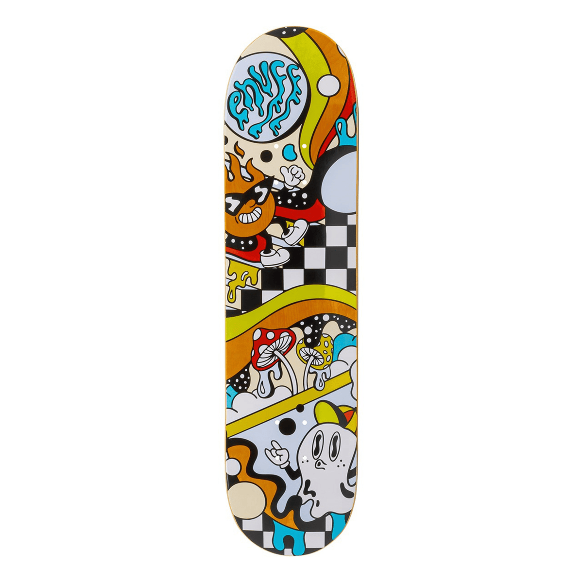 Enuff Designer Meltworld Confused Skateboard Deck, 8" Skateboard Deck Enuff 