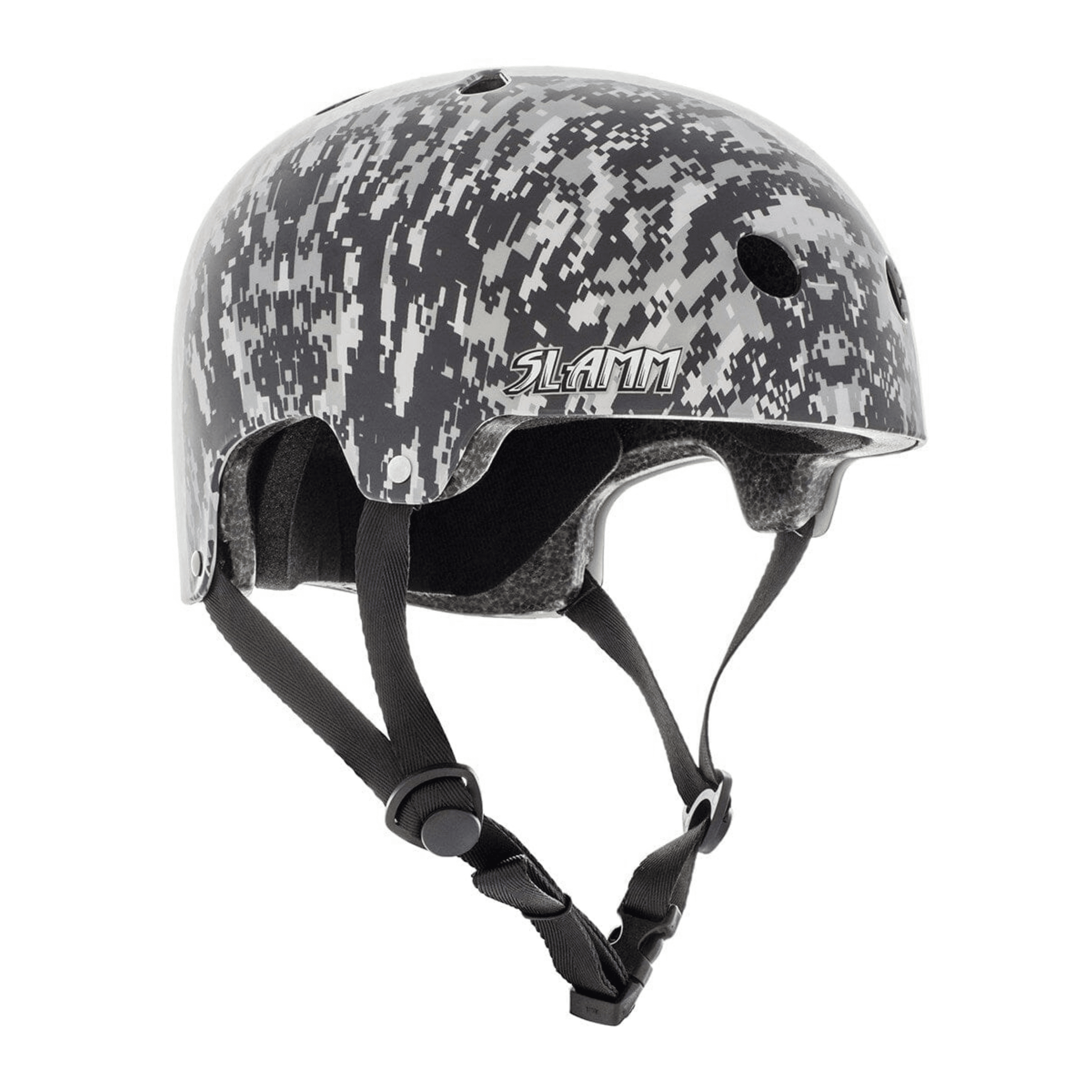 Slamm Logo Helmet, Grey Camo Protection Slamm Scooters 