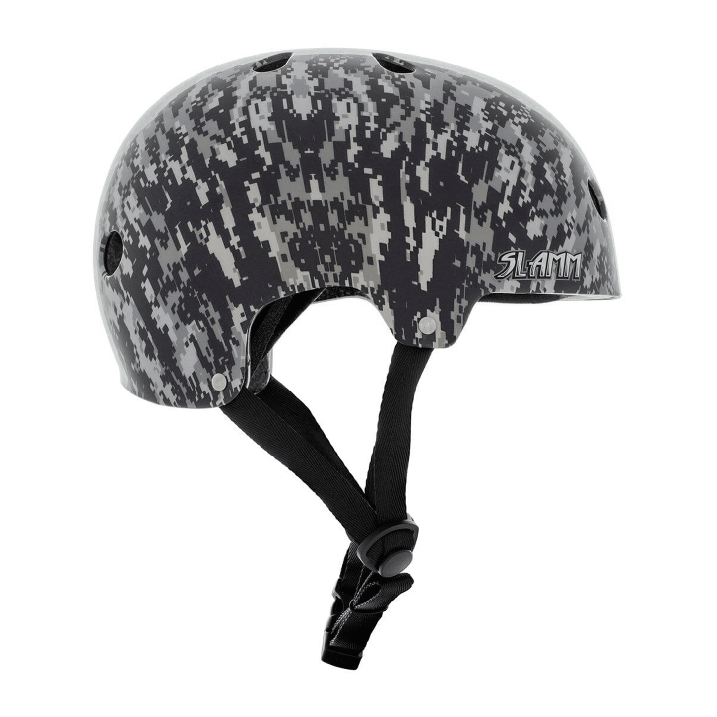 Slamm Logo Helmet, Grey Camo Protection Slamm Scooters 