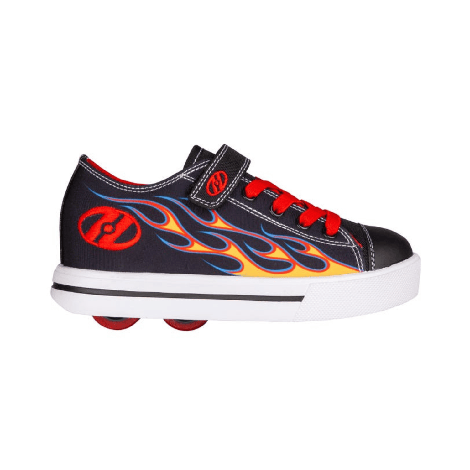 Heelys Snazzy, Black/Yellow/Red Flame Heelys Heelys 