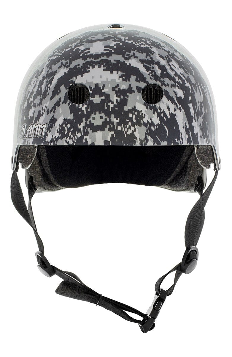 Slamm Logo Helmet, Grey Camo Protection Slamm Scooters 