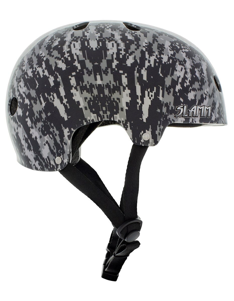 Slamm Logo Helmet, Grey Camo Protection Slamm Scooters 