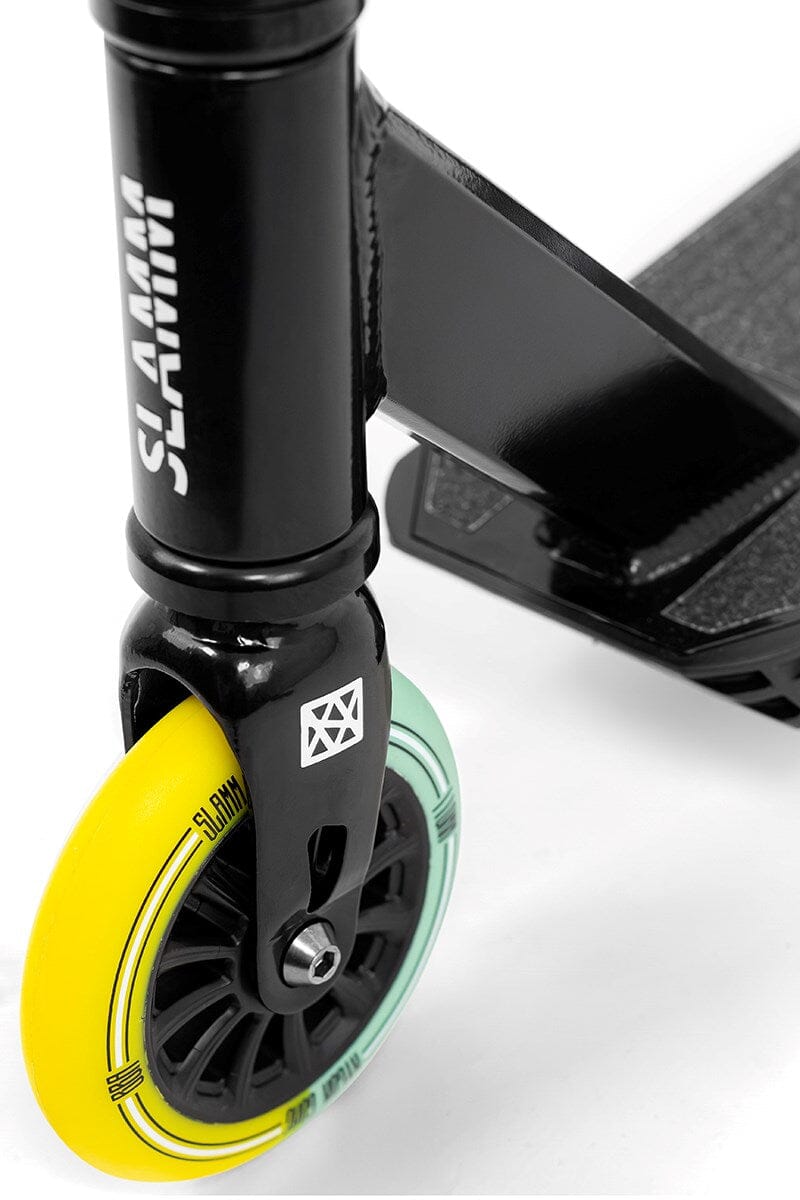 Slamm Classic Mini Pro Stunt Scooter, Black/Green Complete Scooters Slamm Scooters 