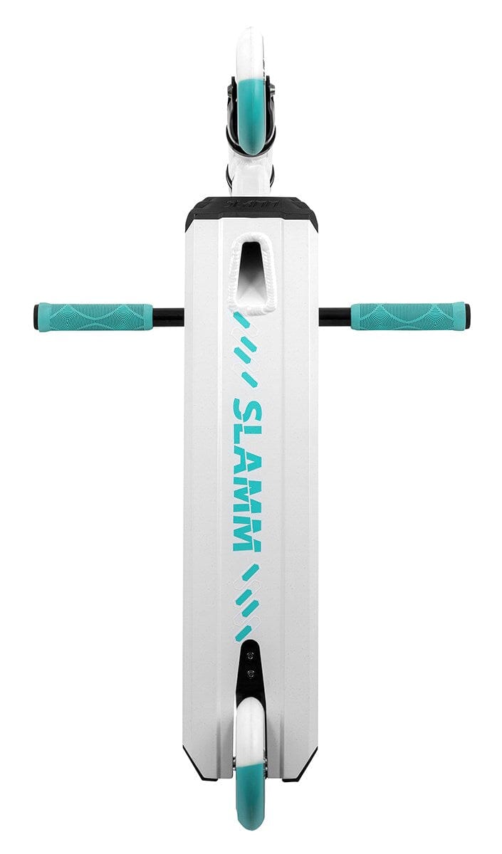 Slamm Classic Mini Pro Stunt Scooter, White/Mint Complete Scooters Slamm Scooters 