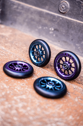 Triad Conspiracy Scooter Wheels 110mm (Pair), Ano Black Scooter Parts Triad 