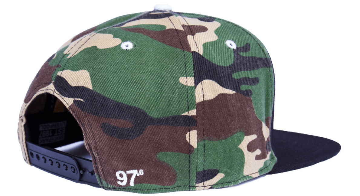 Rampworx LE 97.6 Snapback Cap, Camo/Black Accessories Rampworx Skatepark 