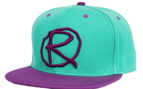 Rampworx LE 97.3 Snapback Cap, Teal/Purple