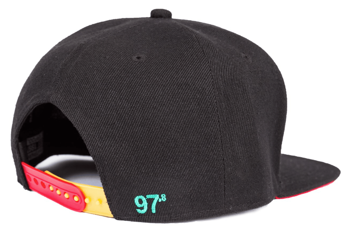 Rampworx LE 97.8 Snapback Cap, Rasta/Black Accessories Rampworx Skatepark 