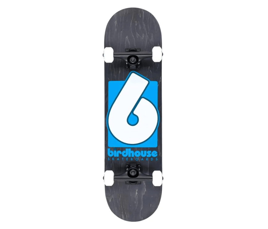 Birdhouse Stage 3 B Logo Complete Skateboard 8", Blue Complete Skateboards Birdhouse 