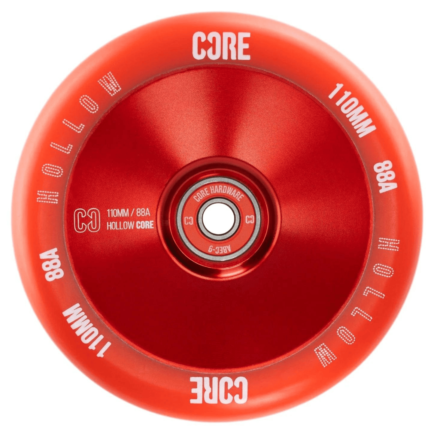 CORE Hollow Stunt Scooter Wheel V2 110mm - Red Scooter Wheels CORE 