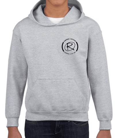 Rampworx Skatepark Double Crest Youth Pullover Hoodie, Sports Grey