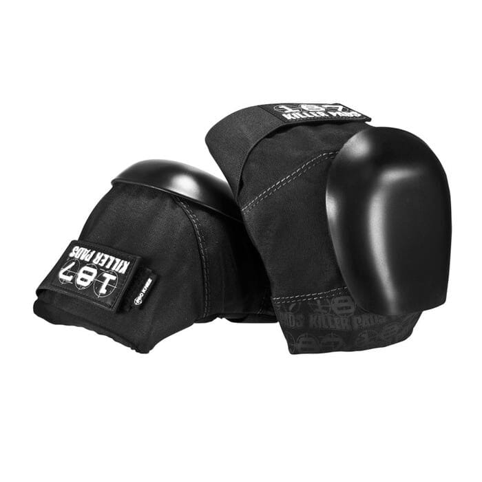 187 Killer Pads Pro Knee Pads, Black/Black Protection 187 