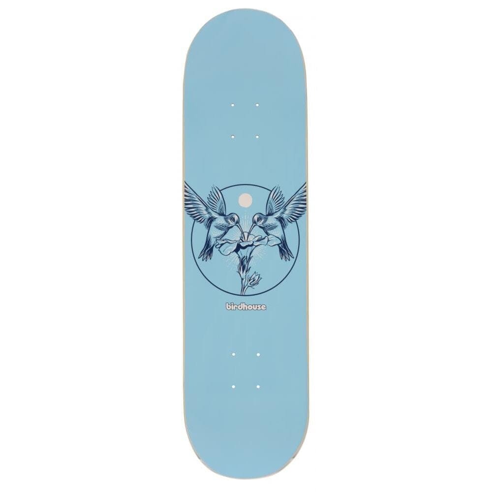 Birdhouse Logo Hummingbird Skateboard Deck, Blue 8.25" Skateboard Deck Birdhouse 
