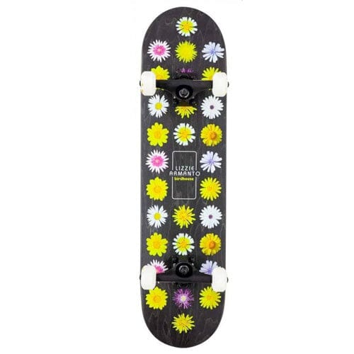 Birdhouse Lizzie Armanto Floral Complete Skateboard, 7.75″ Complete Skateboards Birdhouse 