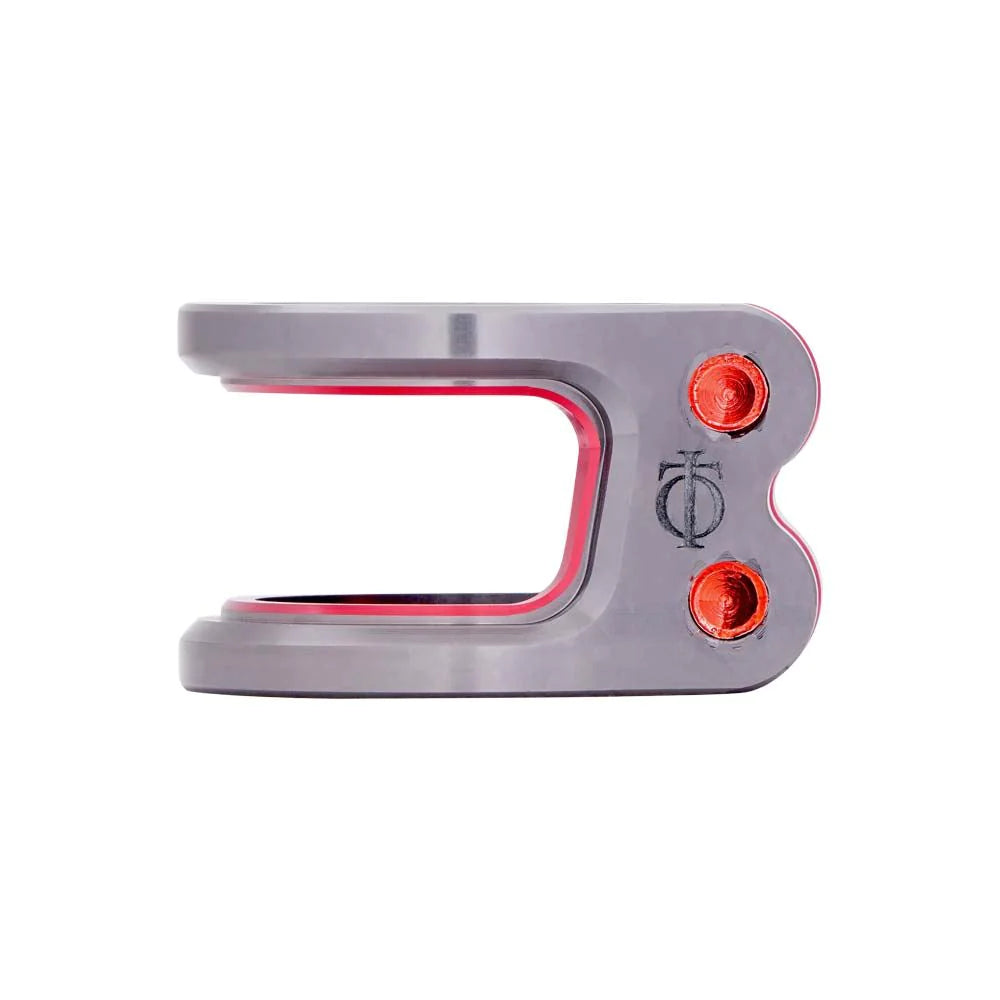 Oath Carcass 2 Bolt Clamp, Red/Titanium Scooter Clamps Oath 