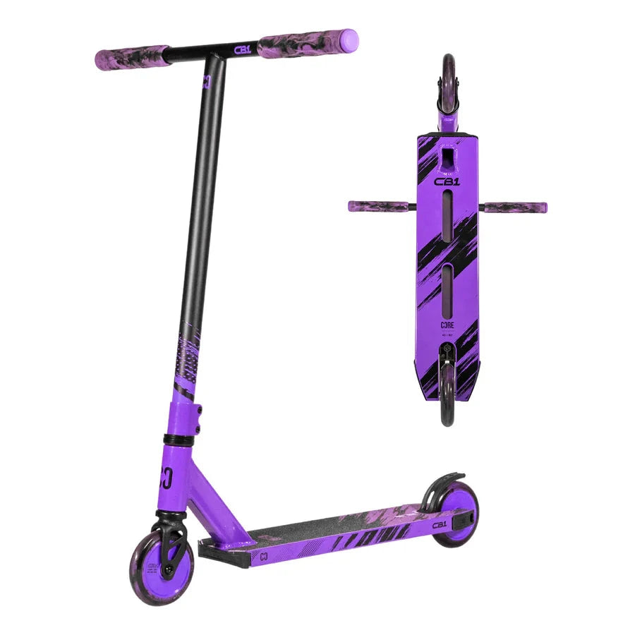 CORE CB1 Beginner Stunt Scooter - Black/Purple Complete Scooters CORE 
