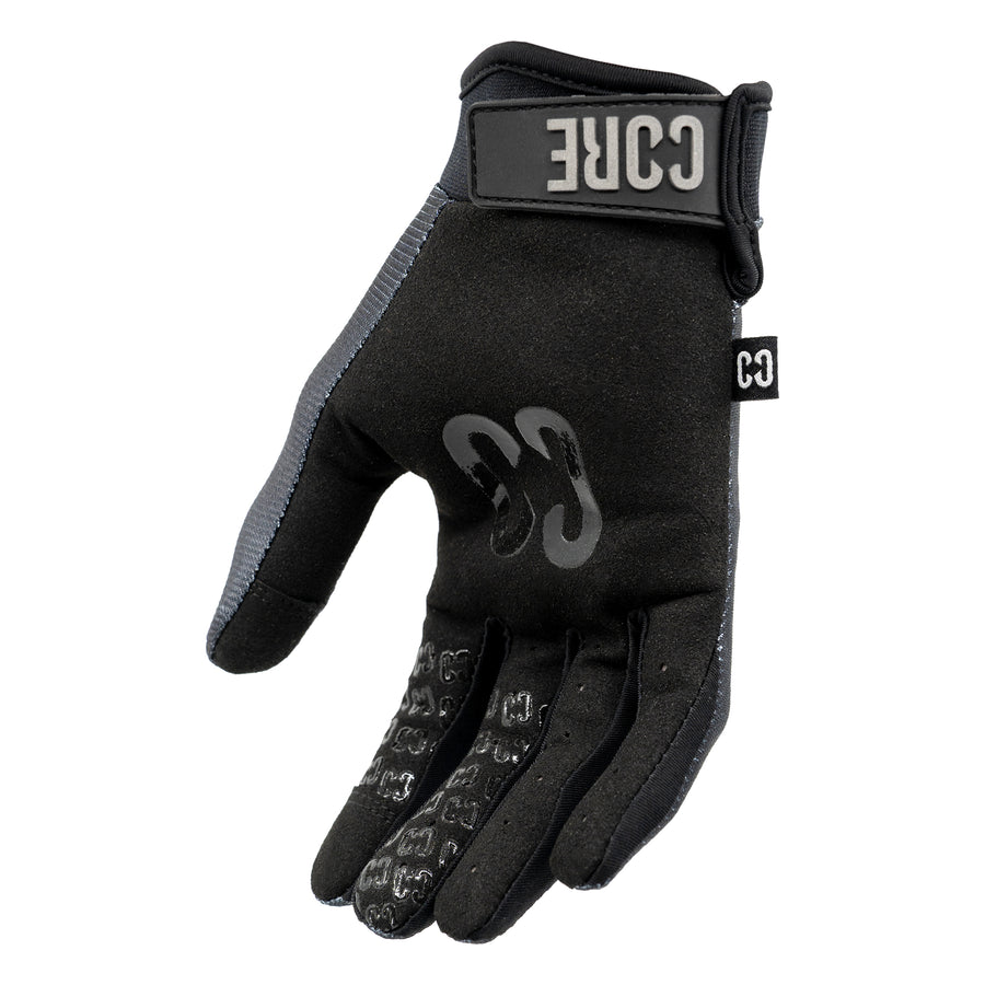 CORE Pro-Fit Velcro Gloves, Reflective Black
