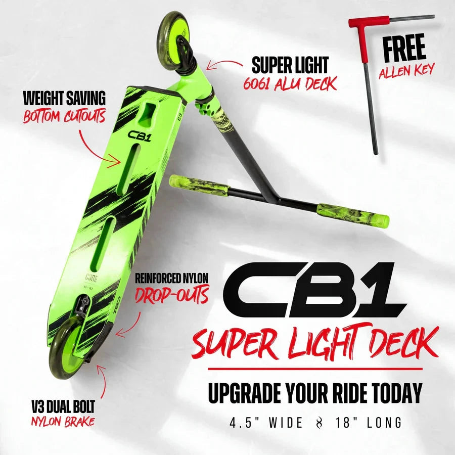 CORE CB1 Beginner Stunt Scooter - Black/Green Complete Scooters CORE 