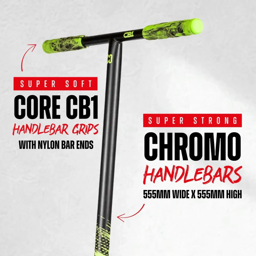 CORE CB1 Beginner Stunt Scooter - Black/Green Complete Scooters CORE 
