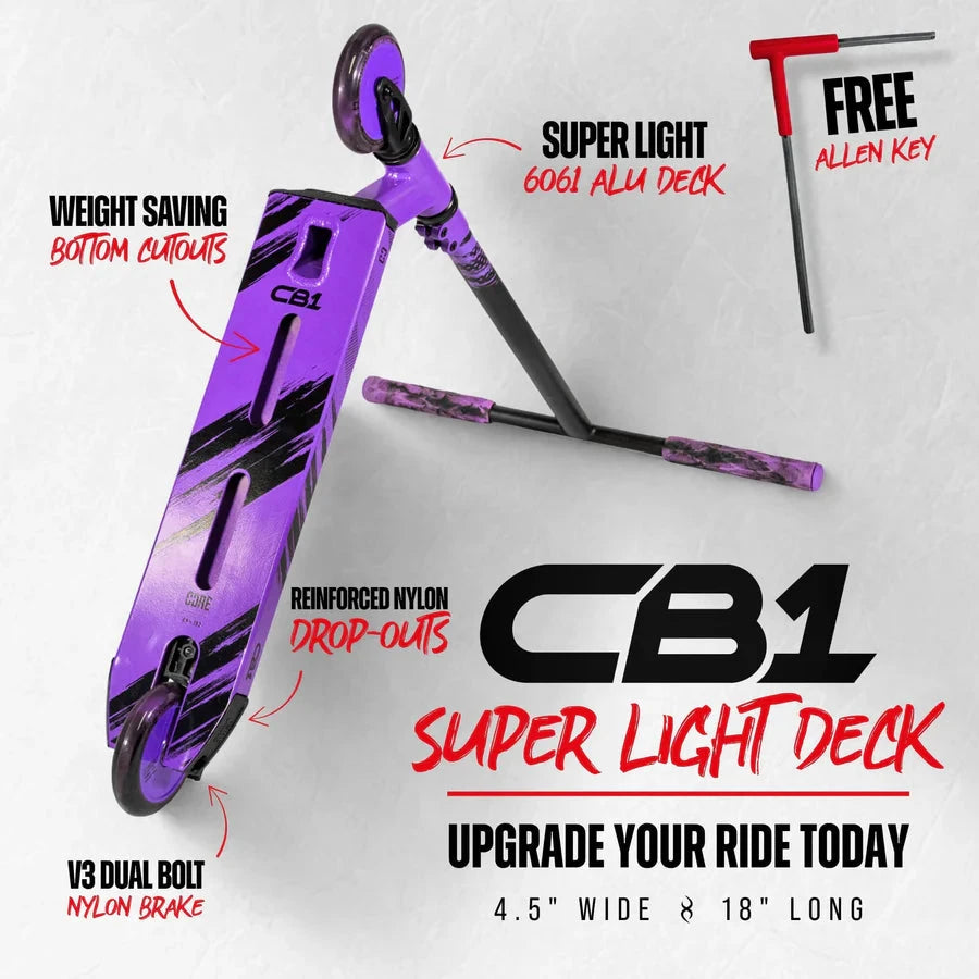 CORE CB1 Beginner Stunt Scooter - Black/Purple Complete Scooters CORE 