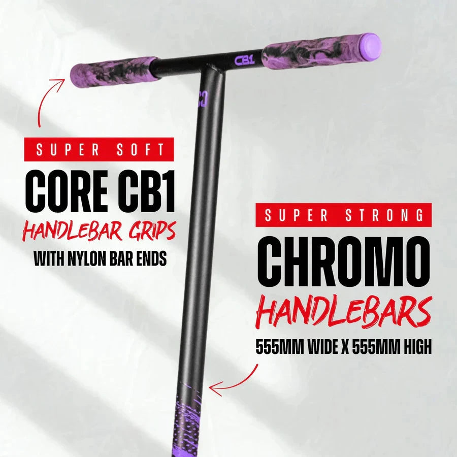 CORE CB1 Beginner Stunt Scooter - Black/Purple Complete Scooters CORE 