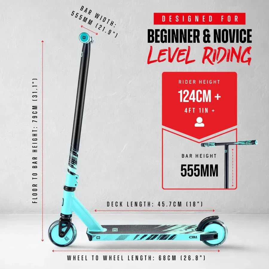 CORE CB1 Beginner Stunt Scooter - Teal/Black Complete Scooters CORE 